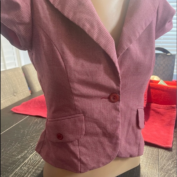 *3 for $20* Red houndstooth blazer by Rampage - Picture 5 of 8